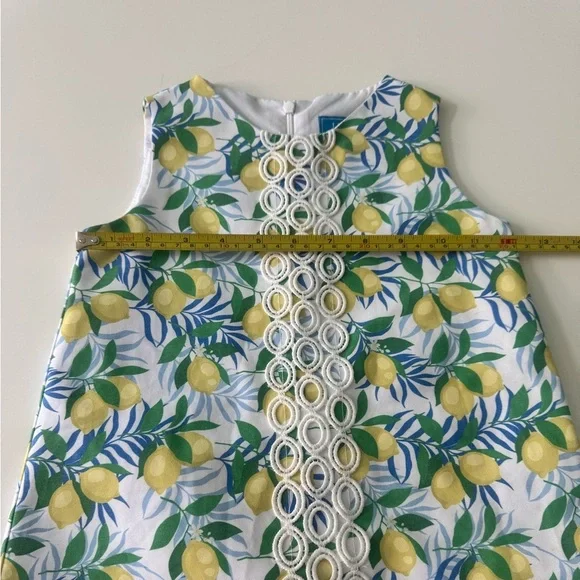 Girls Lemon Print Sleeveless Dress Perfect for a European or Coastal Vacay - Picture 9 of 11